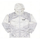 GUIHAN TRIBAL WHITE WINDBREAKER HOODIE