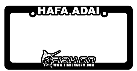 Black/Chrome FISH ON License Plate Frame